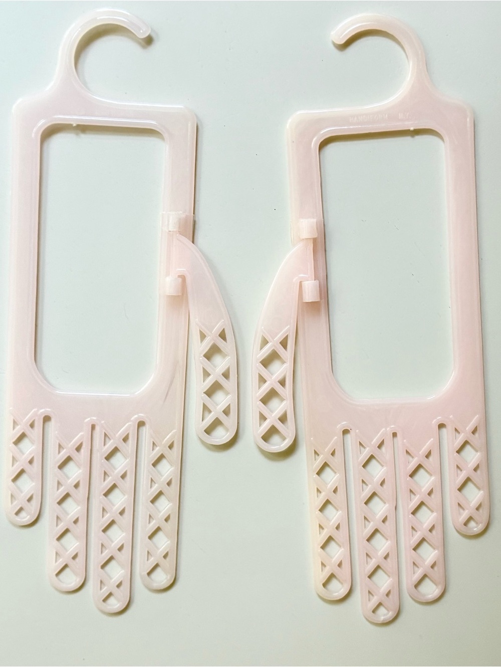 Vintage Pink Plastic 1950’s Handiforms Glove Shaper / Dryer Forms 1 Pair